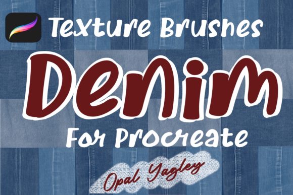 14 Denim Texture Procreate Brushes for iPad Art