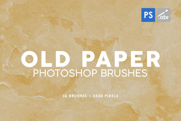 30 Old Paper Photoshop Stamp Brushes 2 Guide
