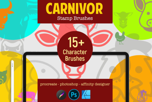 Carnivor Stamp Brushes: Meat-Themed Design Tools
