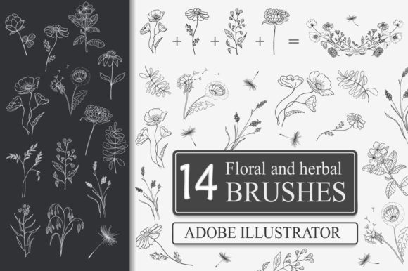 Elevate Art with Floral and Herbal Brushes