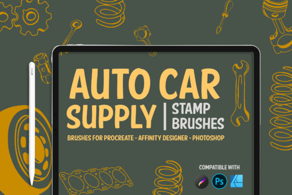 Elevating Digital Artistry with Auto Car Supply Stamp Brushes