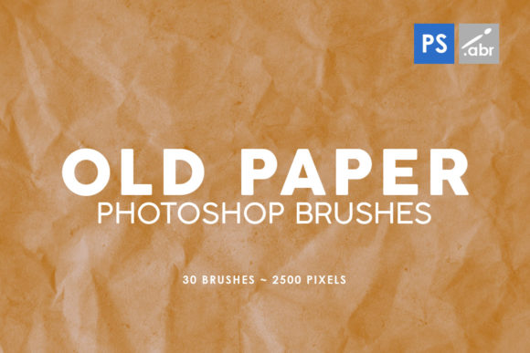 Enhancing Digital Art with 30 Old Paper Photoshop Stamp Brushes Vol. 1