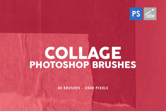 Evaluating the Practical Value of 30 Paper Collage PS Stamp Brushes Vol.1 for Digital Creators