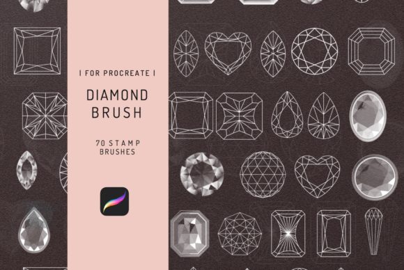 Mastering Jewelry Design Workflows with 70 Procreate Diamonds Stamp Brushes