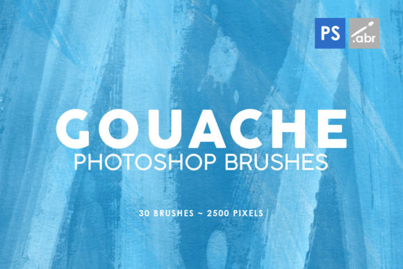 Revitalizing Digital Art with 30 Gouache Photoshop Stamp Brushes 1