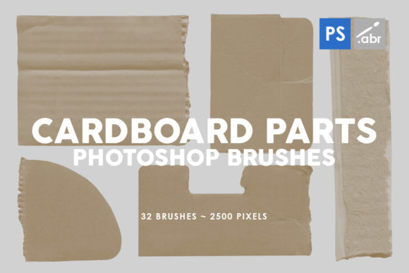 Strategic Visual Storytelling with 32 Classic Cardboard Parts PS Brushes